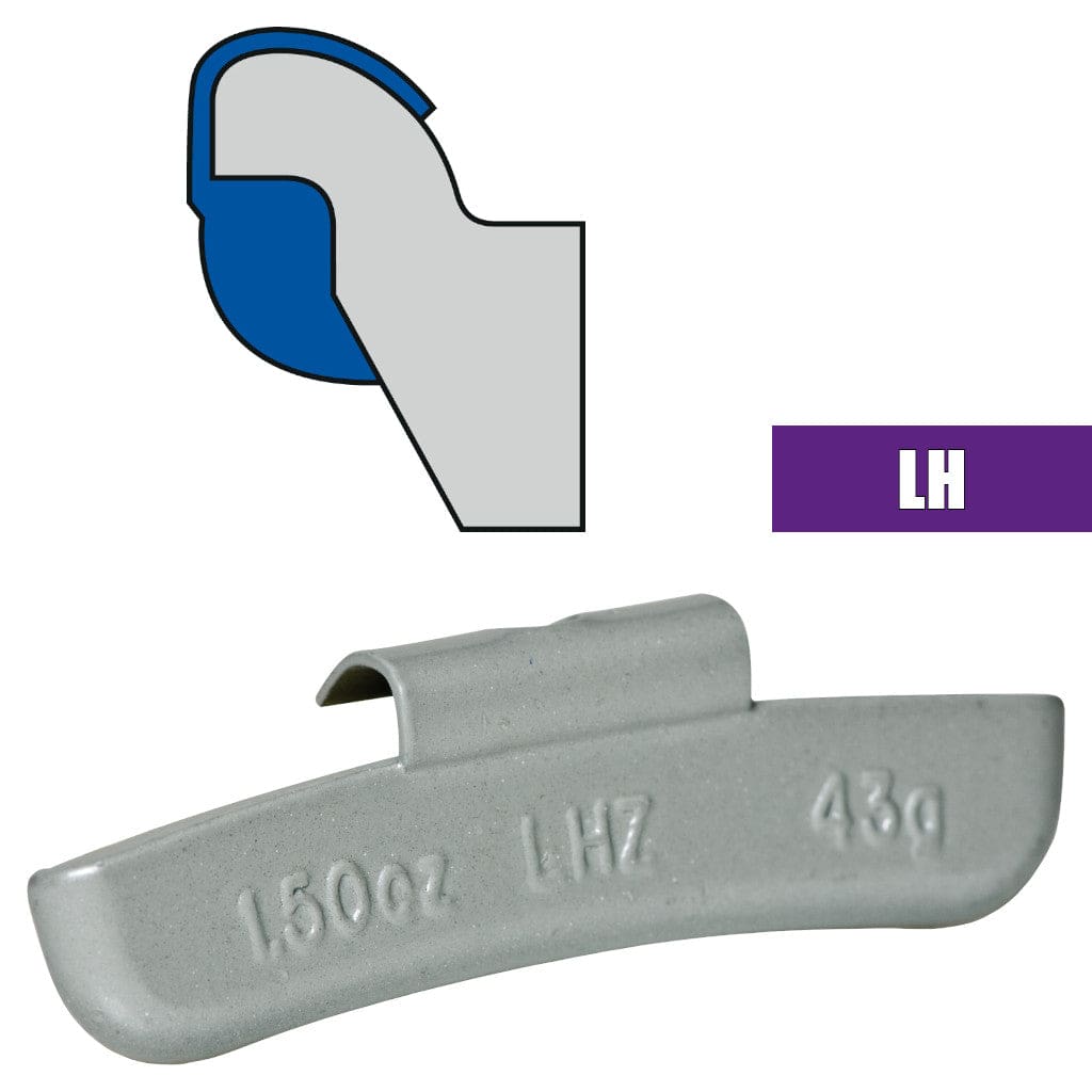 PESÉE CLIPPÉE STYLE "LH" EN PLOMB PLASTIFIÉ